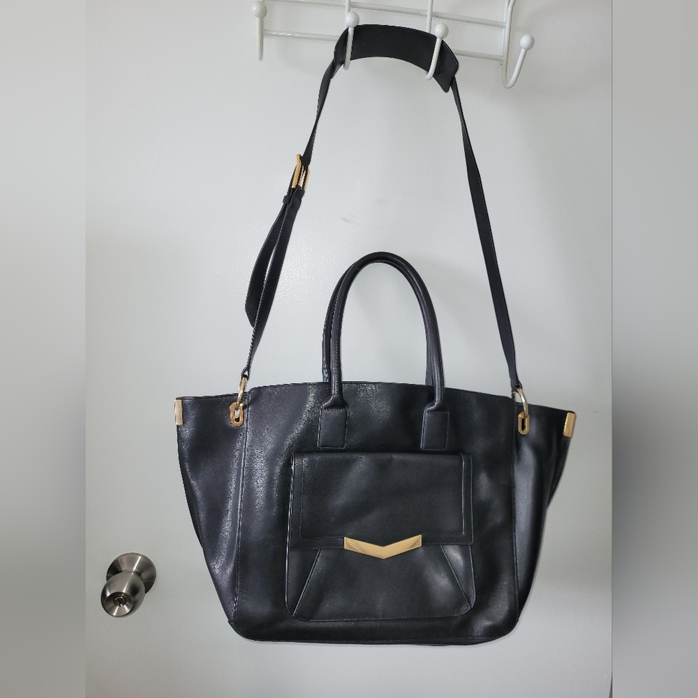 Times Arrow stunning black leather bag. EUC.